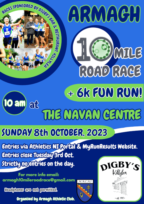 Armagh 10 Mile & 6k Fun Run 2023